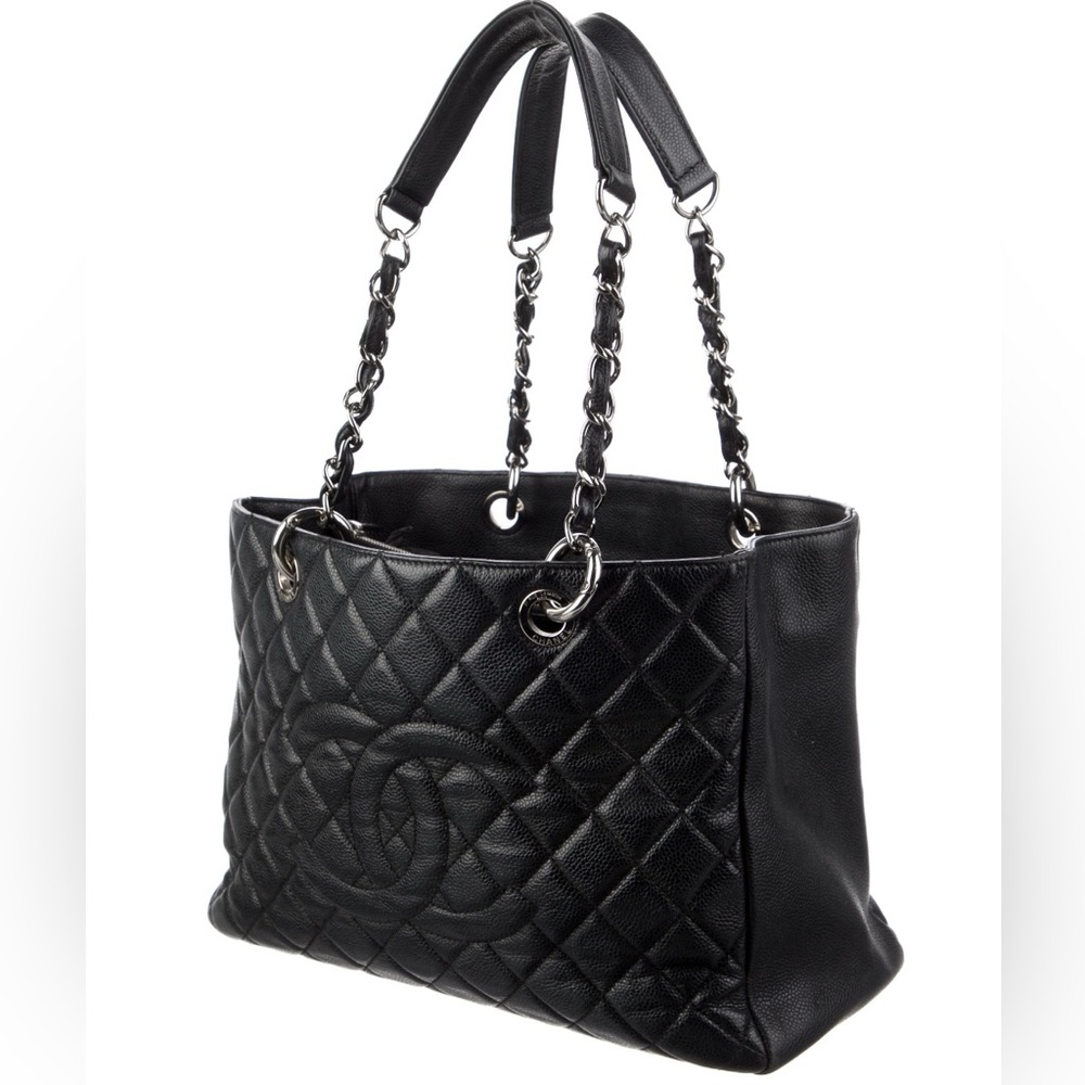 Black Chanel GST Silver Hardware